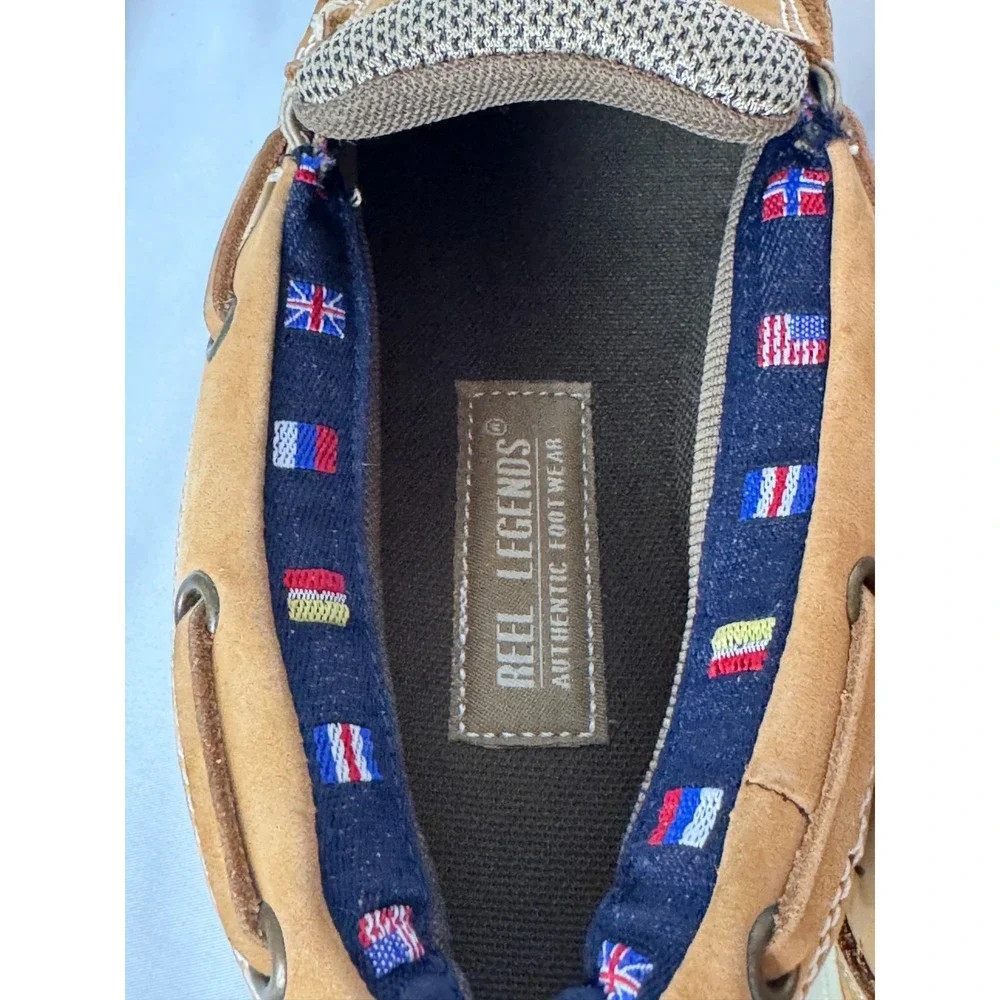 Reel Legends Mens Outrigger Casual Slip on Top-Sider Boat Shoes Tan‎ Loafer 7.5M